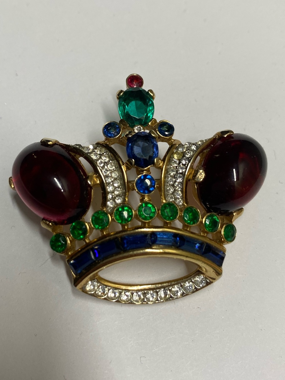 ^vintage Trifari 1950/60 Alfred Philippe coronation crown brooch copyright mark